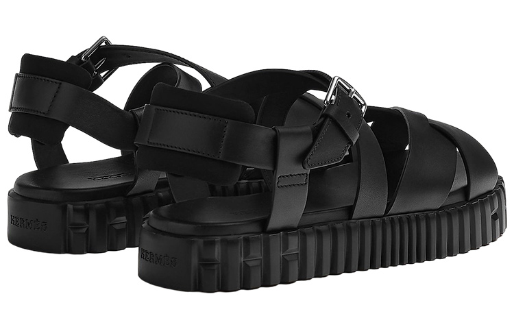 Shop (W) HERMES Sandal Everest 'Hitam' H221031Z-01