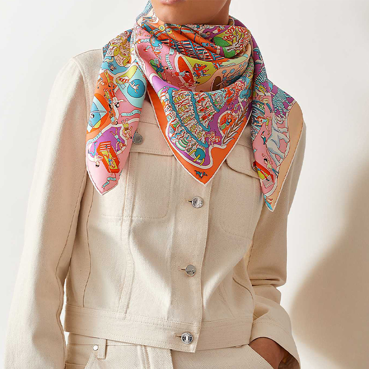 (Women) HERMES Expo 90cm Silk Scarf H003536S-02 圖 3