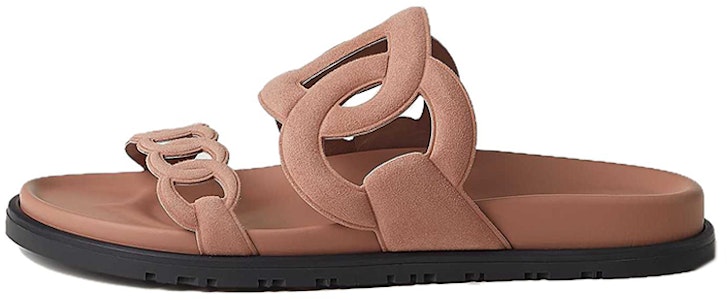 (W) エルメス エクストラ ピンク オープン トゥ フラット サンダル H222301Z-VE Buy (W) エルメス エクストラ ピンク オープン トゥ フラット サンダル H222301Z-VE