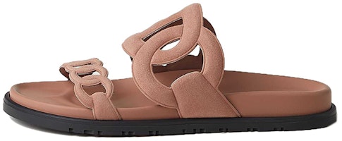 (Women) HERMES Extra 'Pink Open-Toe Flat Sandal' H222301Z-VE (Women) HERMES Extra 'Pink Open-Toe Flat Sandal' H222301Z-VE