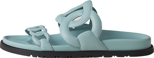 (Women) HERMES Extra Leather Flat Slip-On 'Fashion Blue' H222302Z-6A (Women) HERMES Extra Leather Flat Slip-On 'Fashion Blue' H222302Z-6A