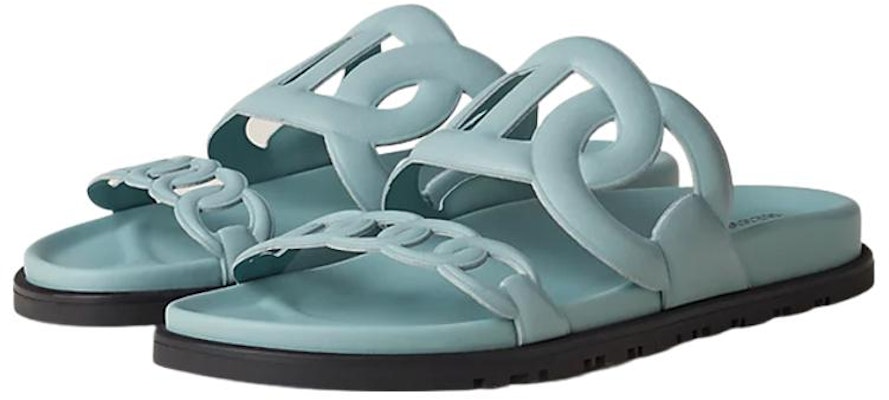 (Women) HERMES Extra Leather Flat Slip-On 'Fashion Blue' H222302Z-6A Lookbook (Women) HERMES Extra Leather Flat Slip-On 'Fashion Blue' H222302Z-6A