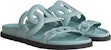 (W) HERMES Kulit Rata Slip-On 'Biru Fesyen' H222302Z-6A