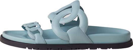 (Women) HERMES Extra Leather Flat Slip-On 'Fashion Blue' H222302Z-6A (Women) HERMES Extra Leather Flat Slip-On 'Fashion Blue' H222302Z-6A