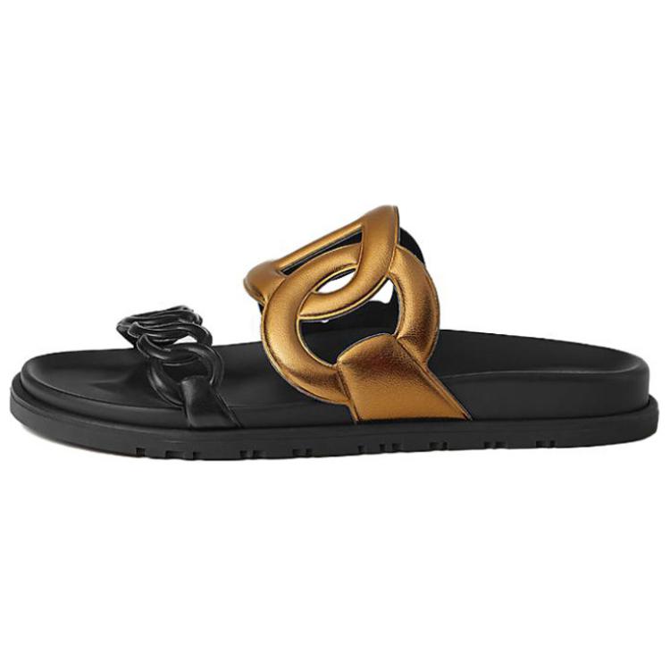 (Women) HERMES Extra Leather Mule Slides 'Black' H222153Z-D0