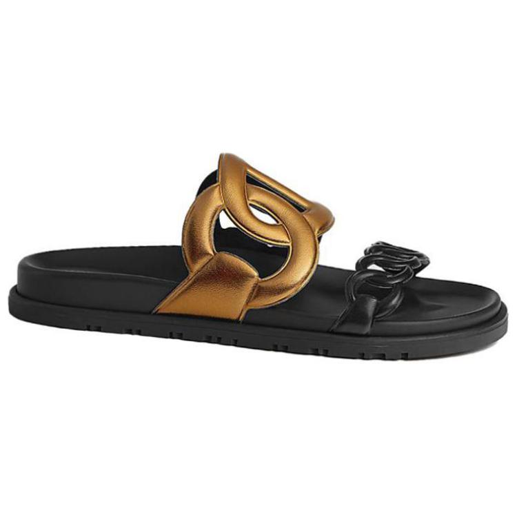 Order (W) HERMES Chanclas de Cuero Extra 'Negro' H222153Z-D0