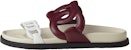 (Women) HERMES Extra Leather Open-Toe Flat Sandals 'Red White' H222302Z-Z6