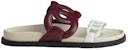 (Women) HERMES Extra Leather Open-Toe Flat Sandals 'Red White' H222302Z-Z6