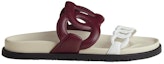Order (Women) HERMES Extra Leather Open-Toe Flat Sandals 'Red White' H222302Z-Z6