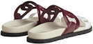 Purchase (Women) HERMES Extra Leather Open-Toe Flat Sandals 'Red White' H222302Z-Z6