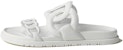 (W) HERMES Selipar Kulit Putih 'Open Toe' H222302Z-91