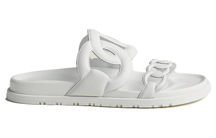 Order (W) エルメス エクストラレザー スライド (白) H222302Z-91