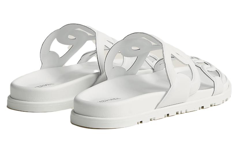 Shop (W) エルメス エクストラレザー スライド (白) H222302Z-91