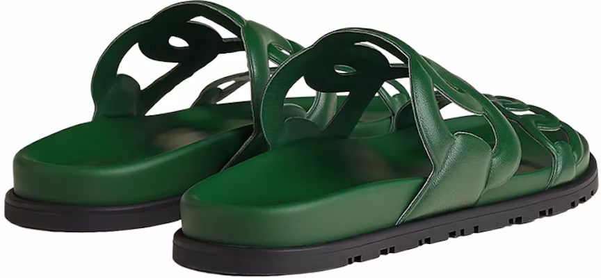 (W) 爱马仕绿色加厚真皮拖鞋 H222302Z-H0 Purchase (W) 爱马仕绿色加厚真皮拖鞋 H222302Z-H0