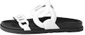 (W) HERMES Slip-On Kulit 'Hitam dan Putih' H222302Z-90