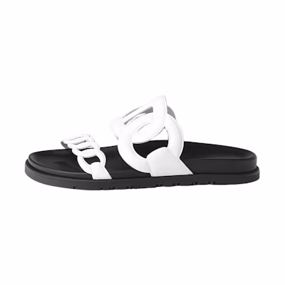 (W) HERMES Extra Leather Slip-On 'Black and White'