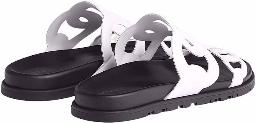 (W) HERMES Sepatu Kulit Slip-On 'Hitam dan Putih' H222302Z-90 Shop (W) HERMES Sepatu Kulit Slip-On 'Hitam dan Putih' H222302Z-90