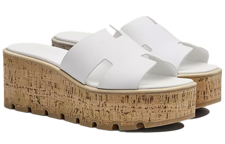 Lookbook HERMÈS 愛馬仕 Eze 30 小牛皮涼鞋 女款 白