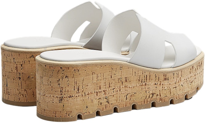 (Women) HERMES Eze 30 'White Calfskin Sandals' H221026Z-90 Shop (Women) HERMES Eze 30 'White Calfskin Sandals' H221026Z-90