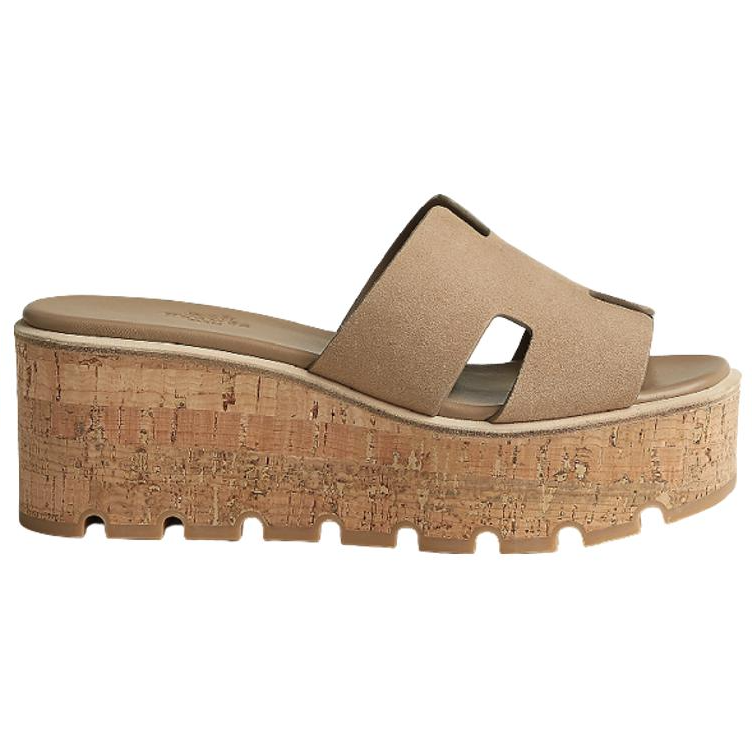 (W) HERMES Eze 'Thick Sole Brown Fashion Slide' 圖 2