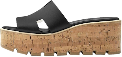 (Women) HERMES Eze Leather Slides 'Open-Toe Comfort Black' H221026Z-02 (Women) HERMES Eze Leather Slides 'Open-Toe Comfort Black' H221026Z-02
