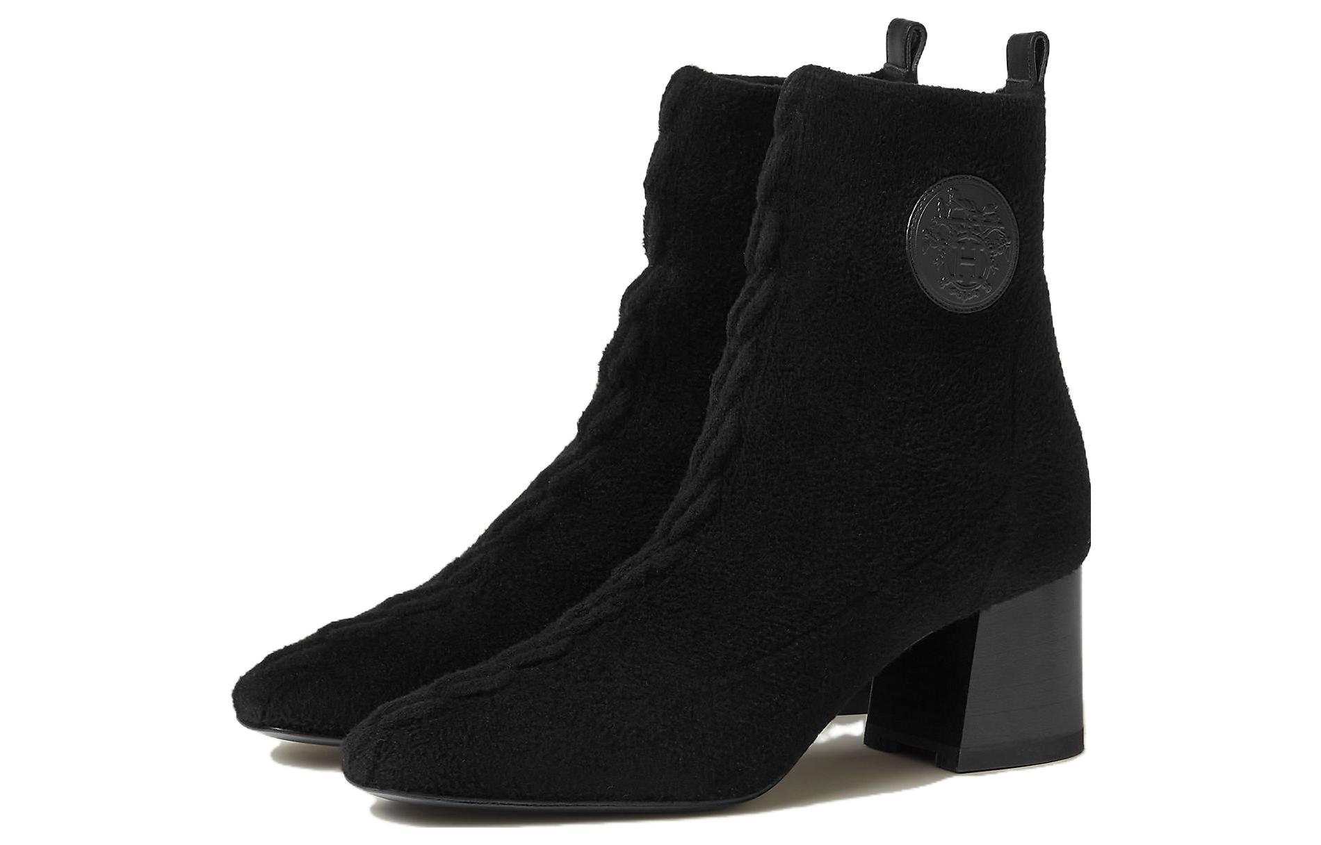 Buy (W) HERMES Kasut Pendek Fabrik 'Tahan Lama Fesyen Hitam' 6cm H232154Z-02