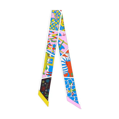 (Women) HERMES Factory Suite Twilly Scarf Multicolor. H063975S 01