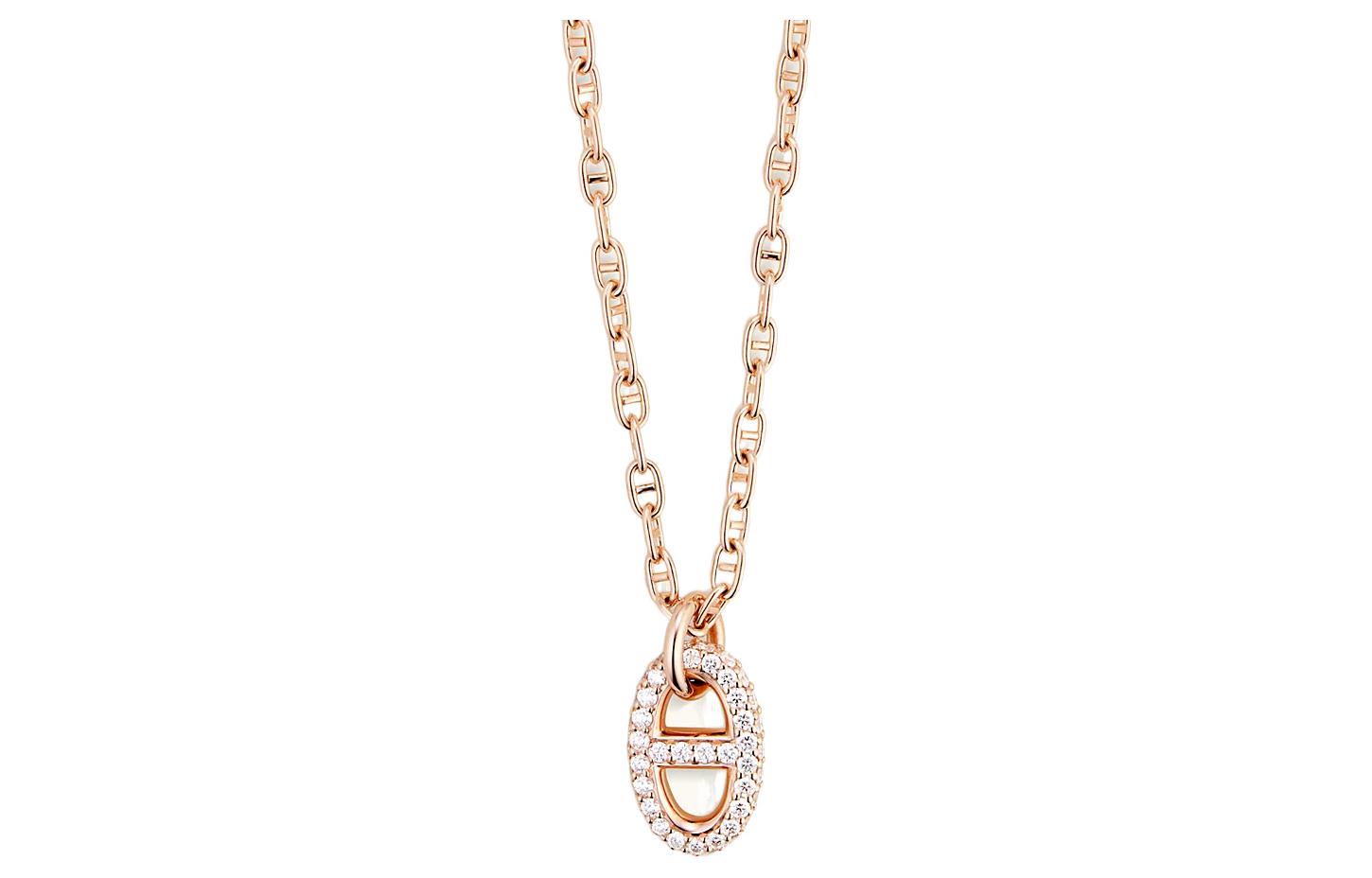 (Women) HERMES Farandole 18K Rose Gold Diamond Necklace for Women. H221303B-00SH 圖 2