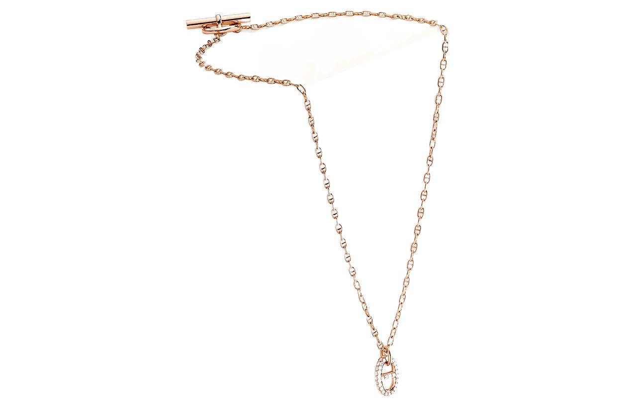 (Women) HERMES Farandole 18K Rose Gold Diamond Necklace for Women. H221303B-00SH 圖 3