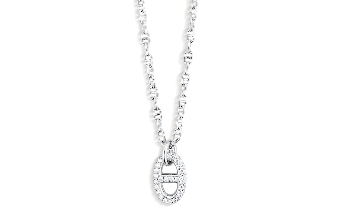 (Women) HERMES Farandole 18K White Gold Necklace with Full Diamonds for Women. H221304B-00SH 圖 2