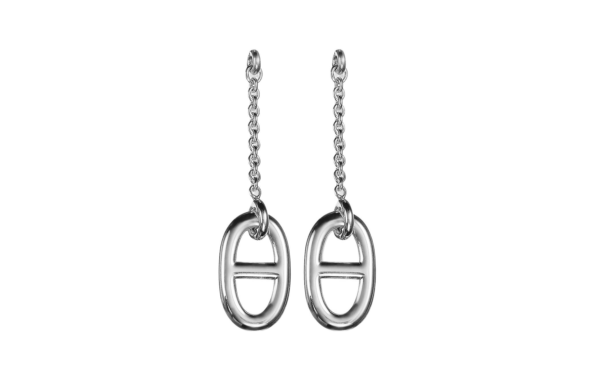 (Women) HERMES Farandole 925 Silver Earrings  Silver. H108618B-00