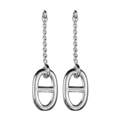 (Women) HERMES Farandole 925 Silver Earrings Silver. H108618B-00