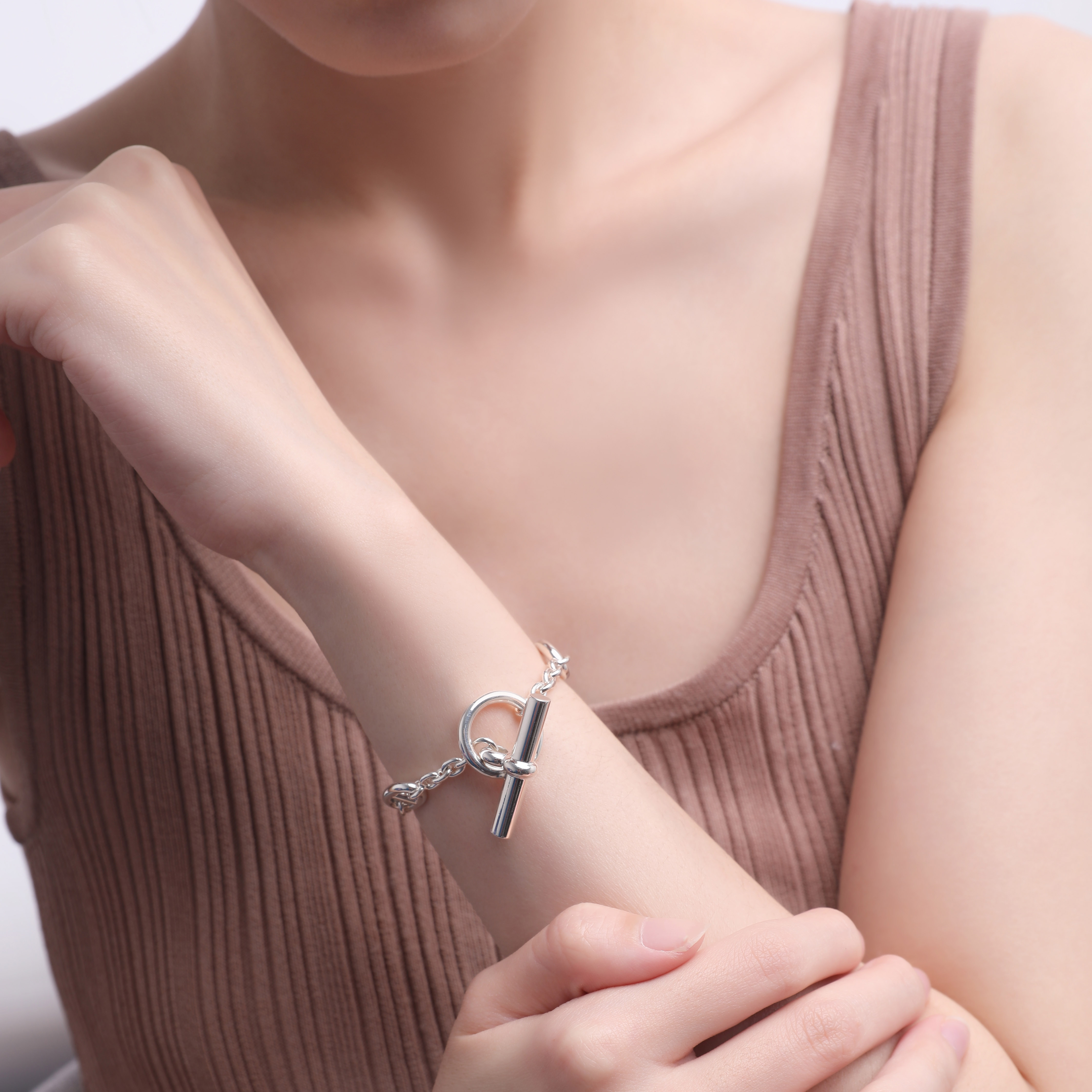 Shop (Women) HERMES Farandole Silver Bracelet with Gift Bag H104567B-00