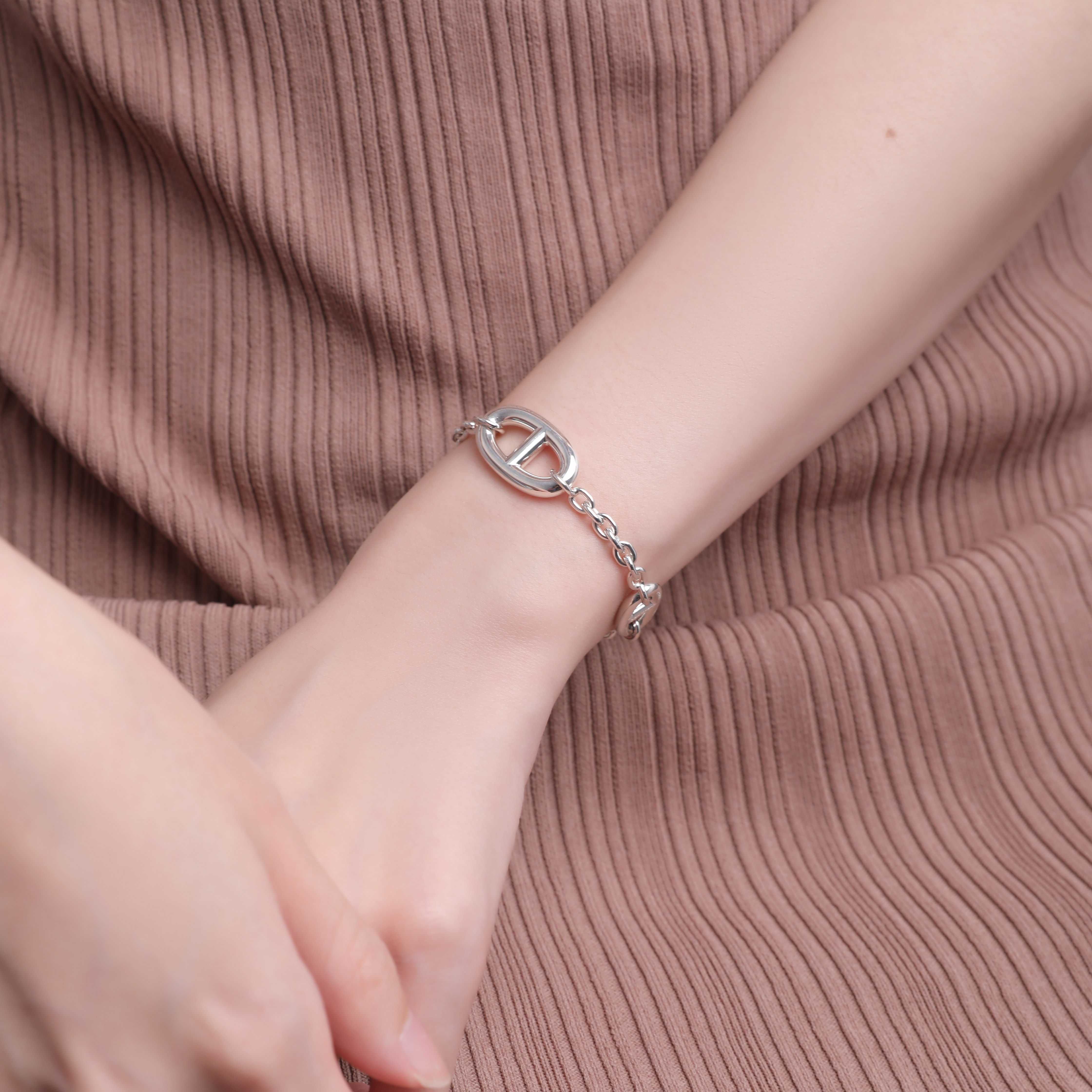 Details for (Women) HERMES Farandole Silver Bracelet with Gift Bag H104567B-00
