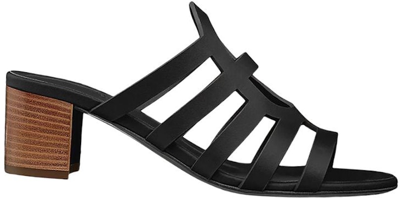(Women) HERMES Fashion Calfskin High Heel Sandals 'Black' H211007Z-02 Order (Women) HERMES Fashion Calfskin High Heel Sandals 'Black' H211007Z-02