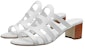 (W) HERMES Sandal Tumit Tinggi Kulit Anak Lembu Fesyen 'Putih' H211007Z-90