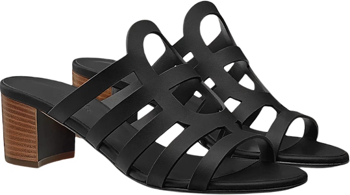 (Women) HERMES Fashion Calfskin High Heel Sandals 'Black' H211007Z-02 Lookbook (Women) HERMES Fashion Calfskin High Heel Sandals 'Black' H211007Z-02
