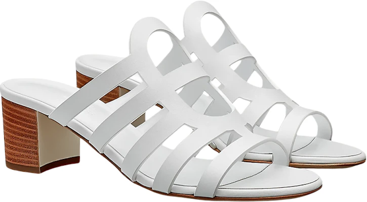 (W) Sandalias de Tacón Alto de Piel de Ternera HERMÈS 'Blancas' H211007Z-90 Shop (W) Sandalias de Tacón Alto de Piel de Ternera HERMÈS 'Blancas' H211007Z-90