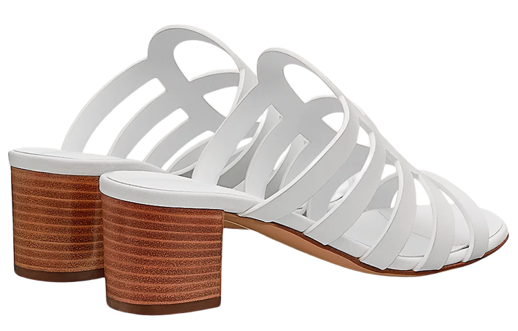Purchase (W) Sandalias de Tacón Alto de Piel de Ternera HERMÈS 'Blancas' H211007Z-90