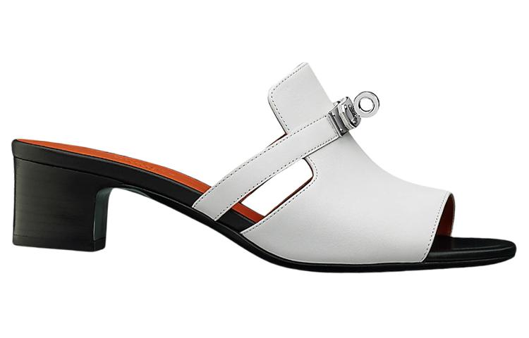 (W) HERMES Fashion High Heel Sandals 'White' 圖 2
