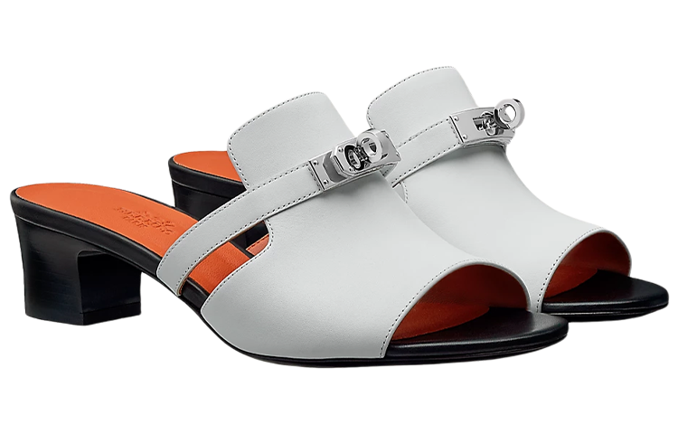 (W) HERMES Fashion High Heel Sandals 'White' 圖 3