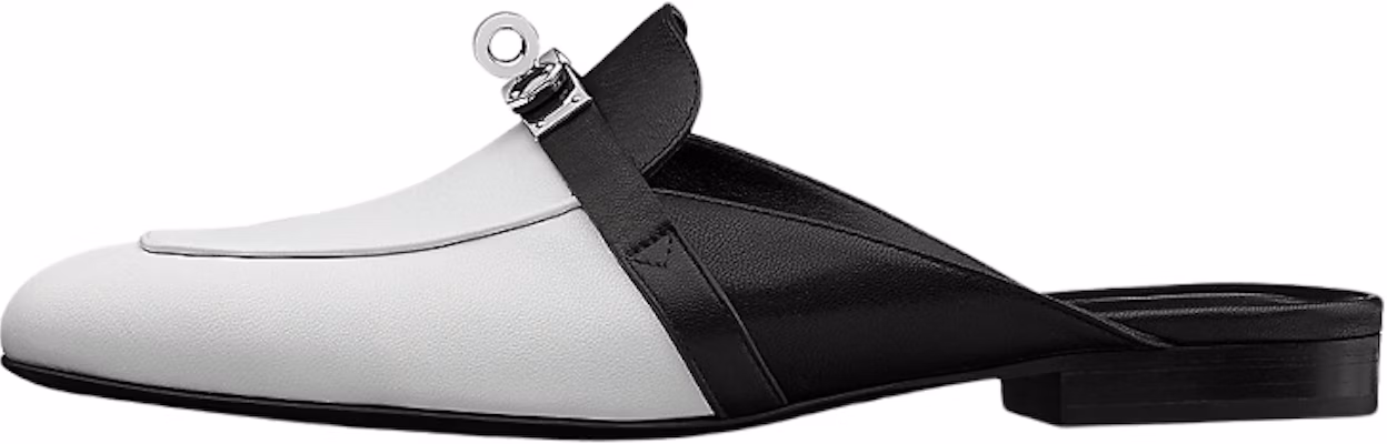 (Women) HERMES Fashion Leather Flats 'Black White' H211247Z-90 Buy (Women) HERMES Fashion Leather Flats 'Black White' H211247Z-90