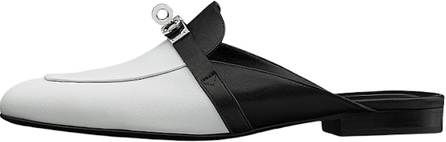 (Women) HERMES Fashion Leather Flats 'Black White' H211247Z-90 (Women) HERMES Fashion Leather Flats 'Black White' H211247Z-90