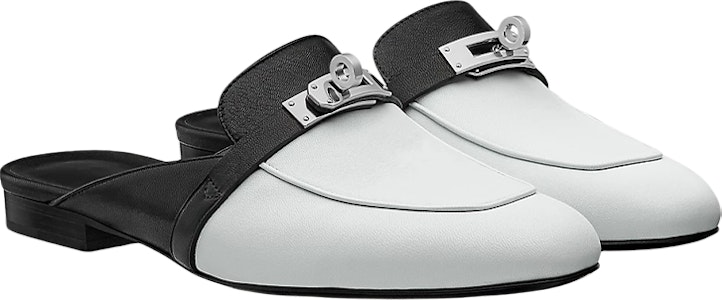 (W) HERMES Fesyen Kasut Kulit Rata 'Hitam Putih' H211247Z-90 Order (W) HERMES Fesyen Kasut Kulit Rata 'Hitam Putih' H211247Z-90