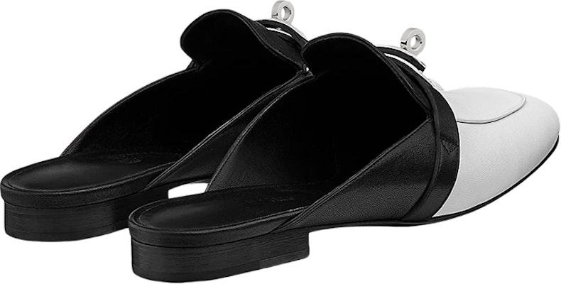 (W) HERMES Sepatu Datar Kulit Fashion 'Hitam Putih' H211247Z-90 Lookbook (W) HERMES Sepatu Datar Kulit Fashion 'Hitam Putih' H211247Z-90