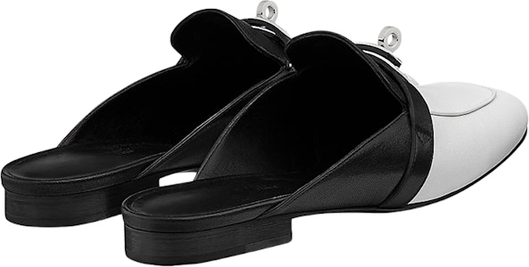 (W) HERMES Fesyen Kasut Kulit Rata 'Hitam Putih' H211247Z-90 Lookbook (W) HERMES Fesyen Kasut Kulit Rata 'Hitam Putih' H211247Z-90