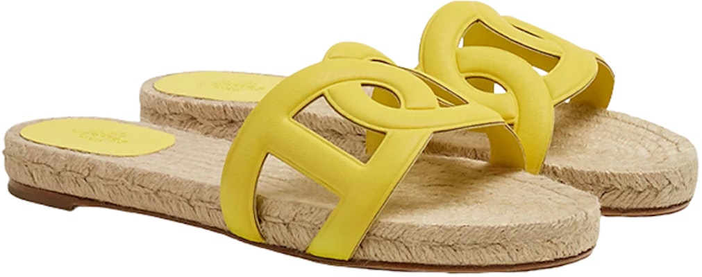 (Women) HERMES Fashion Slip-On Slippers 'Yellow' H222151Z-71 Lookbook (Women) HERMES Fashion Slip-On Slippers 'Yellow' H222151Z-71