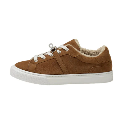 (W) HERMES Fashion Strap Sneakers 'Brown'