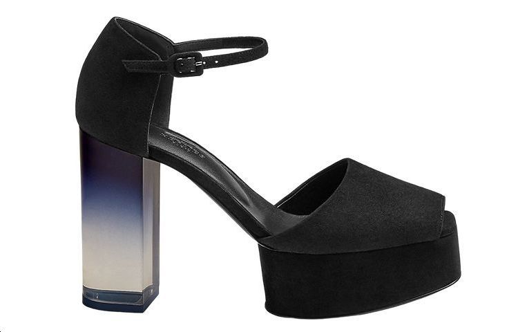 Order (W) HERMES Fever 70 Sandal ''Zwart Geitenleer'' H222010Z-02