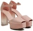 Lookbook (Women) HERMES Fever Buckle Peep-Toe High Heels 'Rose Quartz' H222010Z-R0